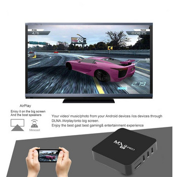 HD Network Player Set-Top Box Android WLAN Ethernet 2.4G WiFi Home Remote Control Smart Media Player TV Box