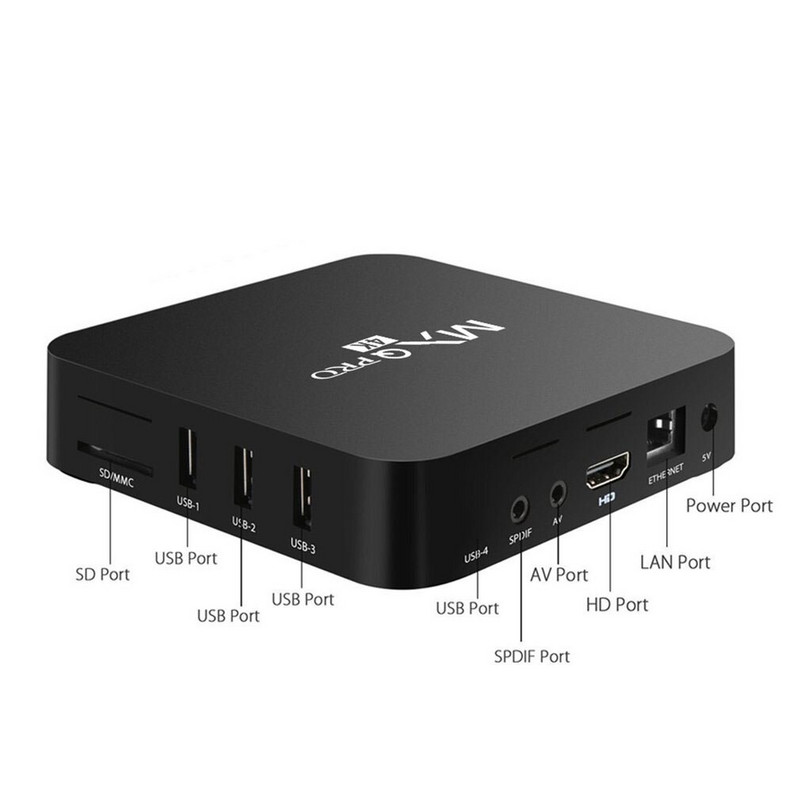 HD tīkla atskaņotāja televizora pierīce Android WLAN Ethernet 2.4G WiFi mājas tālvadības pults Smart Media Player TV pierīce