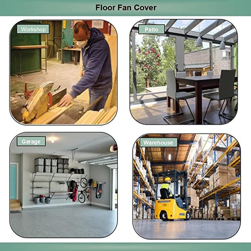 Pramoninis ventiliatoriaus dangtis, ventiliatoriaus apsauga, vandeniui atsparus grindų ventiliatoriaus dangtelis nuo dulkių, didelio našumo elektros prietaisų apsauga, plaunamas GRSA889