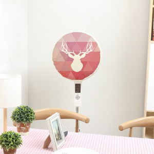 Okrúhly elastický látkový ventilátor Grey Elk, dekoratívny prachotesný kryt, viacfarebný na výber