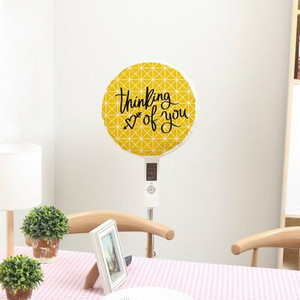 Okrúhly elastický látkový ventilátor Grey Elk, dekoratívny prachotesný kryt, viacfarebný na výber