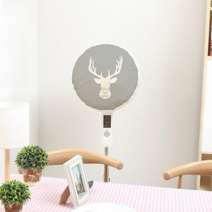 Okrúhly elastický látkový ventilátor Grey Elk, dekoratívny prachotesný kryt, viacfarebný na výber