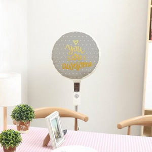 Okrúhly elastický látkový ventilátor Grey Elk, dekoratívny prachotesný kryt, viacfarebný na výber