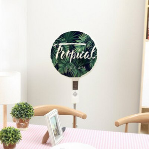 Okrúhly elastický látkový ventilátor Grey Elk, dekoratívny prachotesný kryt, viacfarebný na výber