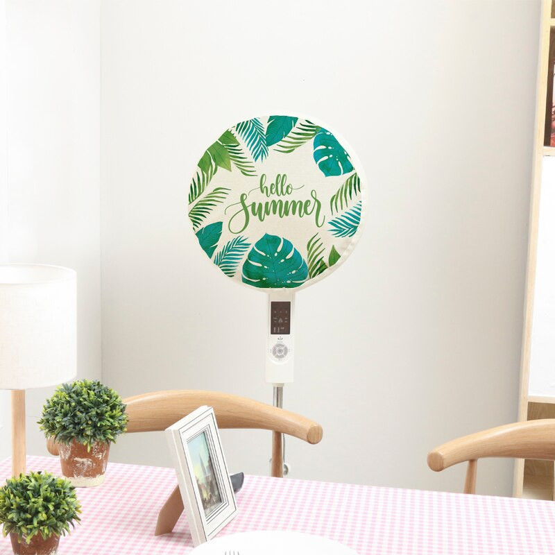 Okrúhly elastický látkový ventilátor Grey Elk, dekoratívny prachotesný kryt, viacfarebný na výber