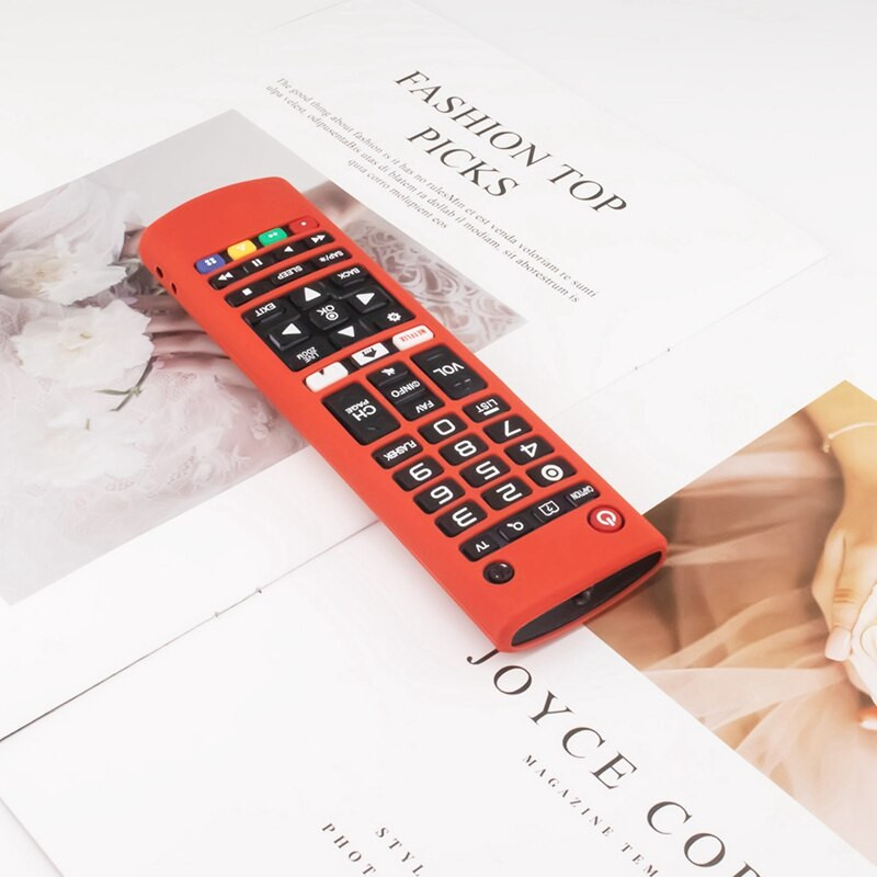 Husă din silicon 2X pentru telecomandă LG Smart TV AKB75095307 AKB74915305 AKB75675304 Husă suport antișoc albastru și roșu