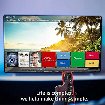 2 пакета Калъф за универсално дистанционно управление, съвместим за дистанционни за 3D Smart TV Samsung BN59-01199F BN59-01315A (червено+синьо)