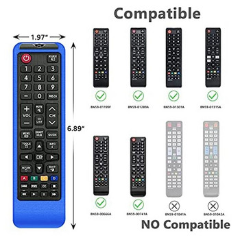 2 Pack Universalremote Cover Case Συμβατή για τηλεχειριστήρια Samsung 3D Smart TV BN59-01199F BN59-01315A (Κόκκινο+Μπλε)