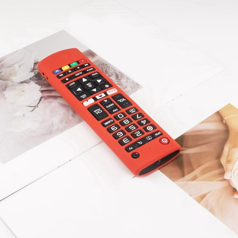 2X silikónové puzdro pre diaľkový ovládač LG Smart TV AKB75095307 AKB74915305 nárazuvzdorný držiak kryt červený a svietiaci modrý