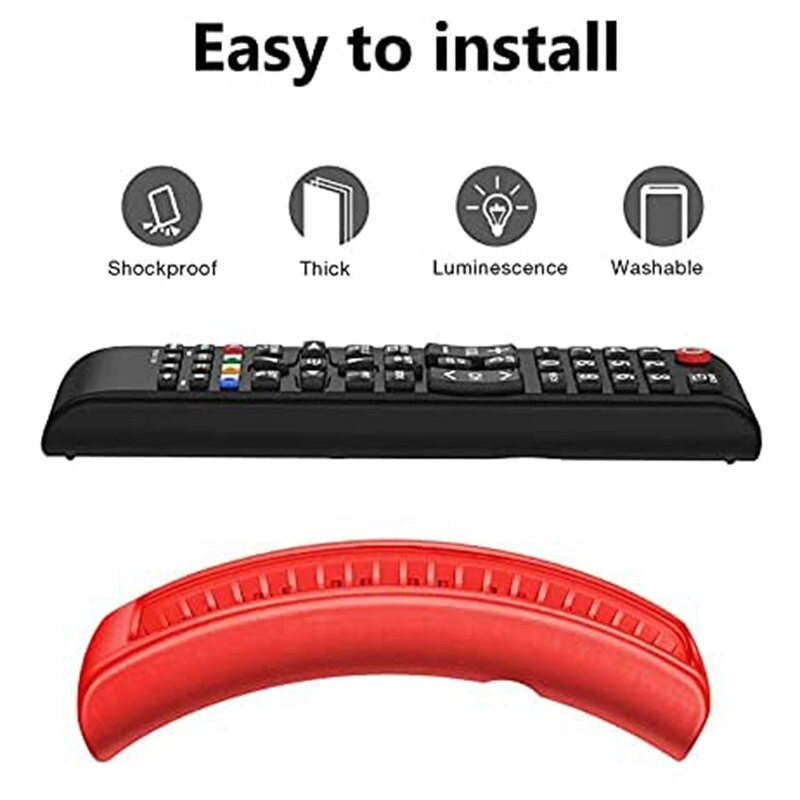 Balenie 2 univerzálnych krytov a puzdier kompatibilných s diaľkovými ovládačmi Samsung 3D Smart TV BN59-01199F BN59-01315A (červený + modrý)