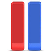 Sada 2 univerzálnych puzdier a krytov kompatibilných s diaľkovými ovládačmi Samsung 3D Smart TV BN59-01199F BN59-01315A (červená + modrá)