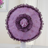 Okrúhly stojan na elektrický ventilátor, prachový kryt, fialový, prachotesný, proti prachu, netkaná textília, detská bezpečnosť, domáci textil