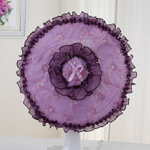 Okrúhly stojan na elektrický ventilátor, prachový kryt, fialový, prachotesný, proti prachu, netkaná textília, detská bezpečnosť, domáci textil