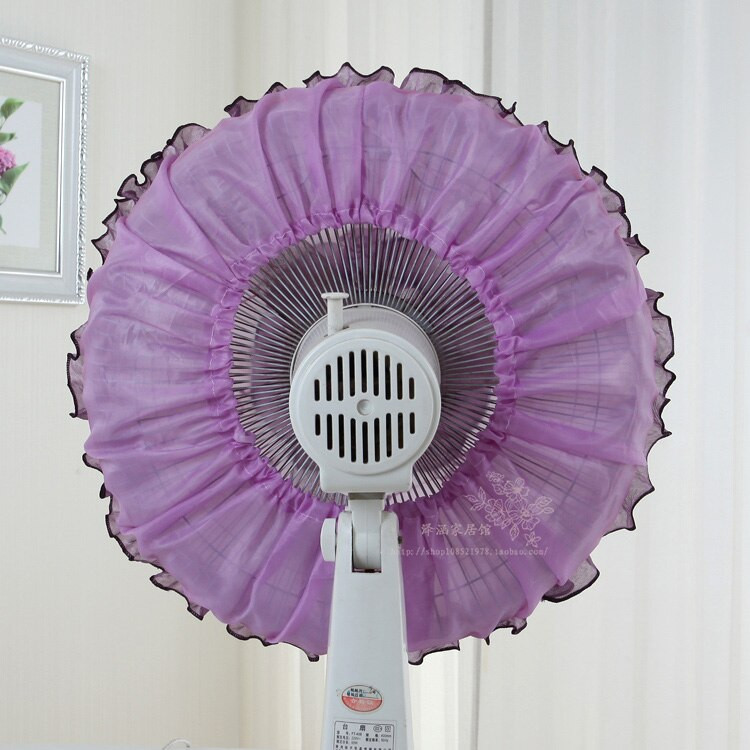 Okrúhly stojan na elektrický ventilátor, prachový kryt, fialový, prachotesný, proti prachu, netkaná textília, detská bezpečnosť, domáci textil