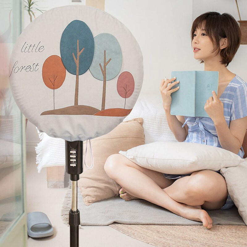 Ochranný kryt na elektrický ventilátor, kryt proti prachu, bez zápachu, odolný voči vlhkosti, kreslený vzor, menej ako 48 cm, kryt ventilátora, bytová dekorácia