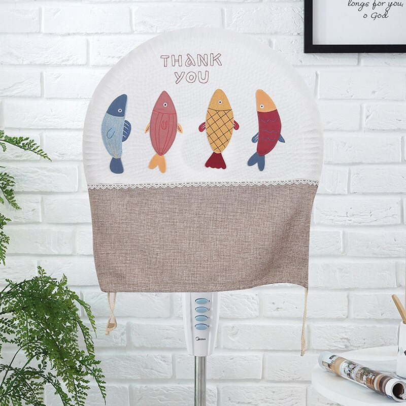 Ochranný kryt na elektrický ventilátor, kryt proti prachu, bez zápachu, odolný voči vlhkosti, kreslený vzor, menej ako 48 cm, kryt ventilátora, bytová dekorácia