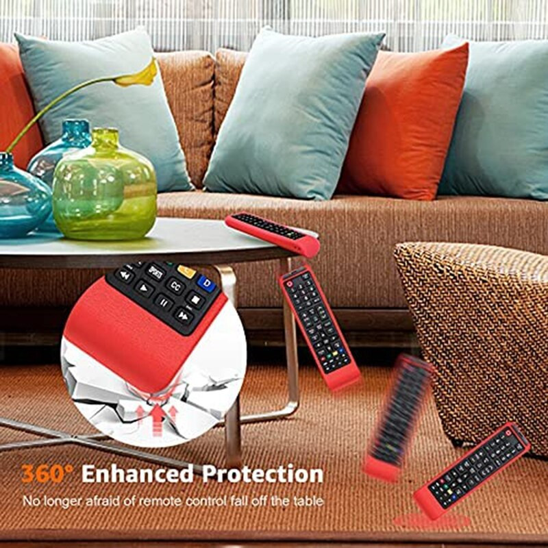 Balenie 2 univerzálnych krytov a puzdier kompatibilných s diaľkovými ovládačmi Samsung 3D Smart TV BN59-01199F BN59-01315A (červený + modrý)