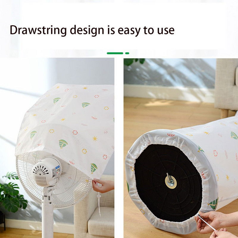 PEVA vodotesný kryt proti prachu, kryt ventilátora, stojan na ventilátor pre domácnosť, ochranný kryt ventilátora, bezpečnostný kryt pre domácu dekoráciu