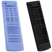 2 ks silikónové puzdro pre diaľkový ovládač LG Smart TV AKB75095307, nárazuvzdorný držiak, čierny a svietiaci modrý