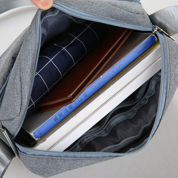 Jauna modeļa vīriešu audekla soma ar vairākiem nodalījumiem