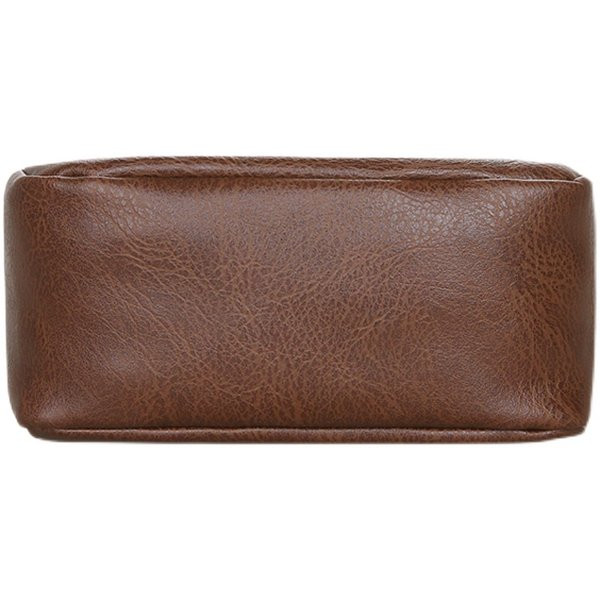 Pánska štvorcová taška z eko kože s nápisom a dlhou rukoväťou