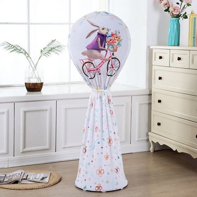 Kryt elektrického ventilátora, kryt proti prachu pre domácnosť, trojrozmerný podlahový ventilátor, ochranný kryt, okrúhly, všestranný podlahový kryt