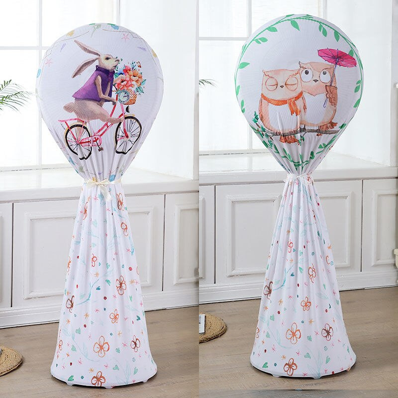 Kryt elektrického ventilátora, kryt proti prachu pre domácnosť, trojrozmerný podlahový ventilátor, ochranný kryt, okrúhly, všestranný podlahový kryt