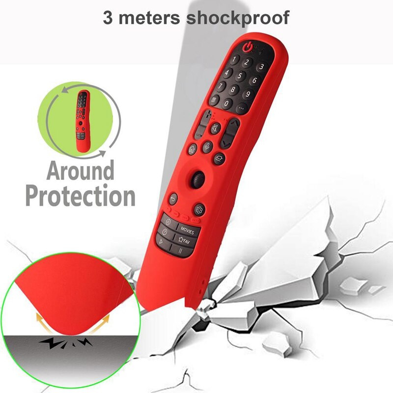 Kaugjuhtimispuldi ümbris LG MR21GA/MR21GC OLED nutiteleri jaoks, asenduskate silikoonist põrutuskindel ümbrispael