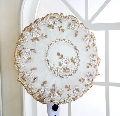 Visokokvalitetna vezena čipka Zaštitni krug ventilatora Poklopac za prašinu Za zaštitu kućanstva Kapa otporan na prašinu Poklopac ventilatora Round Home HK075