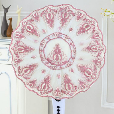 Visokokvalitetna vezena čipka Zaštitni krug ventilatora Poklopac za prašinu Za zaštitu kućanstva Kapa otporan na prašinu Poklopac ventilatora Round Home HK075