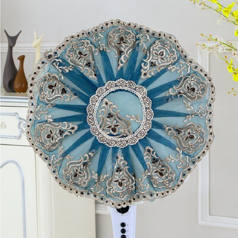 Visokokvalitetna vezena čipka Zaštitni krug ventilatora Poklopac za prašinu Za zaštitu kućanstva Kapa otporan na prašinu Poklopac ventilatora Round Home HK075