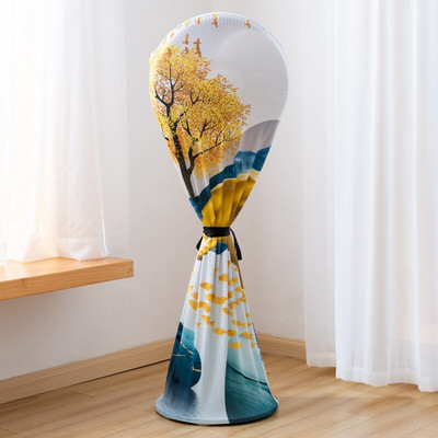 Kryt na elektrický ventilátor, okrúhly podlahový ventilátor pre domácnosť, elastický kryt, univerzálny, všestranný, kreslený kryt proti prachu