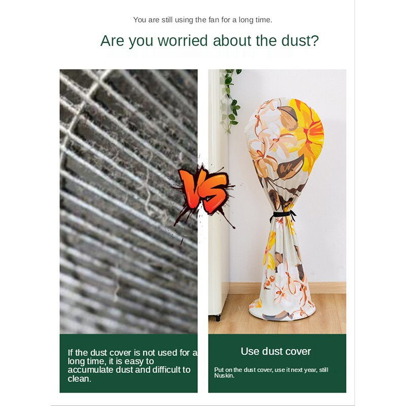 Kryt na elektrický ventilátor, okrúhly podlahový ventilátor pre domácnosť, elastický kryt, univerzálny, všestranný, kreslený kryt proti prachu