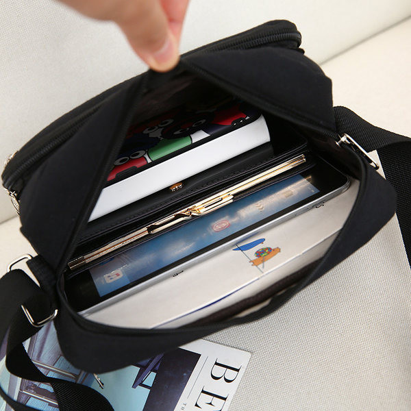 Mažas tekstilinis krepšys su užtrauktuku