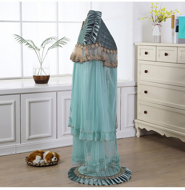 Európsky štýl prachotesného krytu čipkovaný podlahový stojan kryt elektrického ventilátora