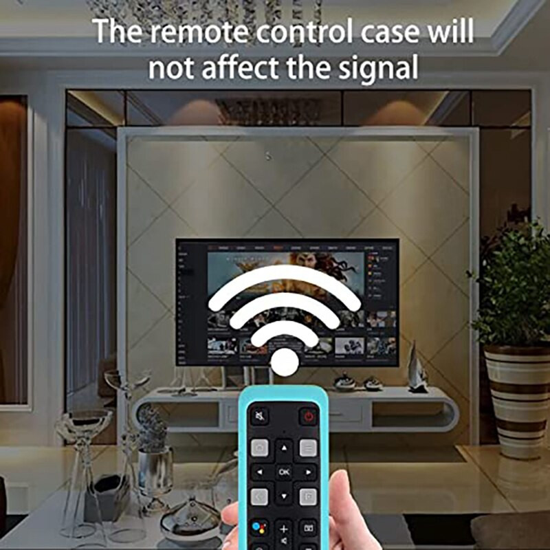 Silikónový ochranný kryt pre diaľkové ovládanie Smart TV TCL RC802V 49P30FS 65P8S 55C715, nárazuvzdorný, umývateľný