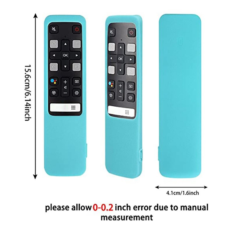 Silikónový ochranný kryt pre diaľkové ovládanie Smart TV TCL RC802V 49P30FS 65P8S 55C715, nárazuvzdorný, umývateľný