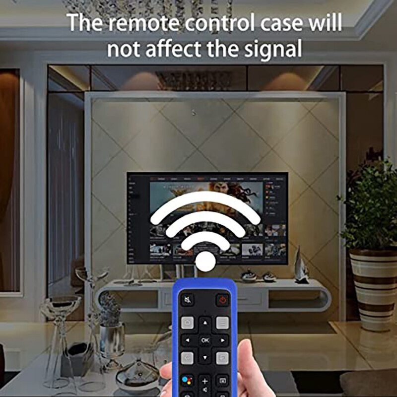Pentru TCL RC802V 49P30FS 65P8S 55C715 Telecomanda Smart TV Husa de protectie din silicon lavabila rezistenta la socuri