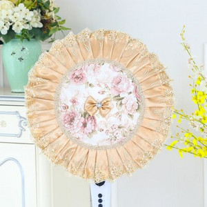 Stojanový kryt na elektrický ventilátor, čipkovaný žakárový prachotesný kryt na elektrický ventilátor s priemerom 45-50 cm