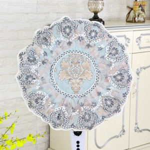 Stojanový kryt na elektrický ventilátor, čipkovaný žakárový prachotesný kryt na elektrický ventilátor s priemerom 45-50 cm