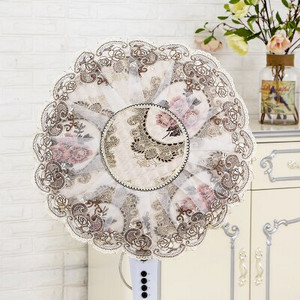 Stojanový kryt na elektrický ventilátor, čipkovaný žakárový prachotesný kryt na elektrický ventilátor s priemerom 45-50 cm