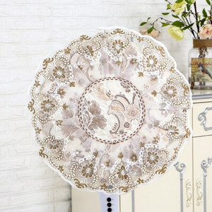 Stojanový kryt na elektrický ventilátor, čipkovaný žakárový prachotesný kryt na elektrický ventilátor s priemerom 45-50 cm