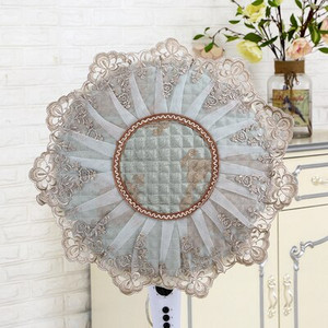 Stojanový kryt na elektrický ventilátor, čipkovaný žakárový prachotesný kryt na elektrický ventilátor s priemerom 45-50 cm