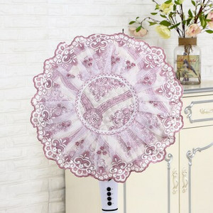 Stojanový kryt na elektrický ventilátor, čipkovaný žakárový prachotesný kryt na elektrický ventilátor s priemerom 45-50 cm