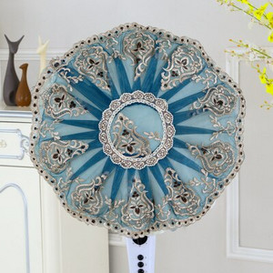 Stojanový kryt na elektrický ventilátor, čipkovaný žakárový prachotesný kryt na elektrický ventilátor s priemerom 45-50 cm