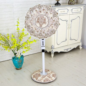 Stojanový kryt na elektrický ventilátor, čipkovaný žakárový prachotesný kryt na elektrický ventilátor s priemerom 45-50 cm