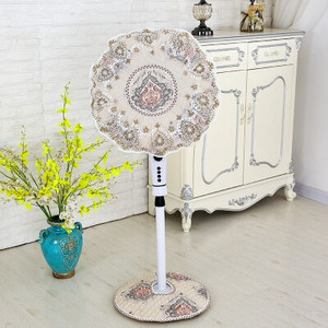 Stojanový kryt na elektrický ventilátor, čipkovaný žakárový prachotesný kryt na elektrický ventilátor s priemerom 45-50 cm