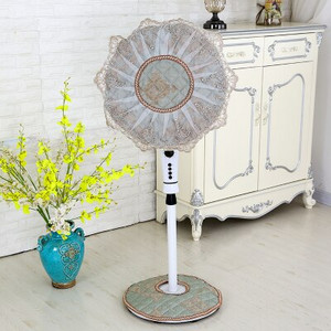 Stojanový kryt na elektrický ventilátor, čipkovaný žakárový prachotesný kryt na elektrický ventilátor s priemerom 45-50 cm