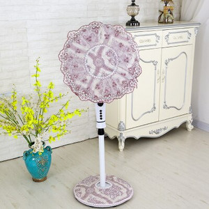 Stojanový kryt na elektrický ventilátor, čipkovaný žakárový prachotesný kryt na elektrický ventilátor s priemerom 45-50 cm