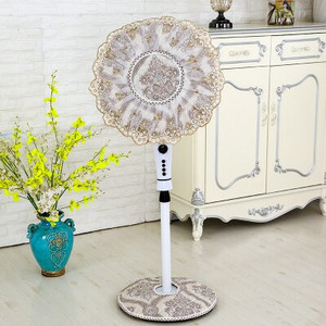 Stojanový kryt na elektrický ventilátor, čipkovaný žakárový prachotesný kryt na elektrický ventilátor s priemerom 45-50 cm